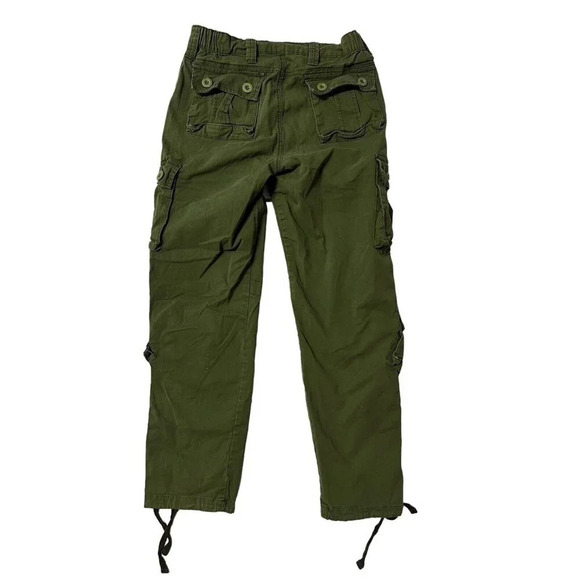 Must Way Cargo Pants Sz 8 Green Hiking Outdoor Hunting Gorpcore Stretch Grunge - Picture 9 of 12